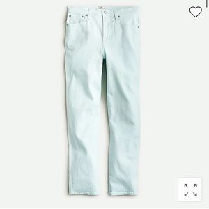 NWT J. Crew 9" garment-dyed vintage straight jean in Ice Queen wash